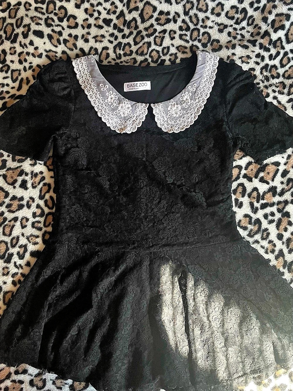 ♡ Black Lace Collar Dress T-Shirt